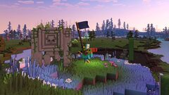 Minecraft Legends Deluxe Edition  (диск для PS4, полностью на русском языке)