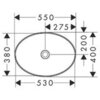 Hansgrohe 60165450 Xuniva D Раковина-чаша 550х400 без перелива, белый