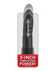 Черный автоматический вибромассажер с вибропулей Ultimate Silicone Thruster - 