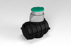 Емкость пищевая ЭкоПром Подземная U 1250 л. горизонтальная (112x168x184см;черный) - арт.555638