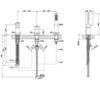 Gessi Rettangolo Смеситель для ванны на 3 отверстия, с переключателем и ручным душем, без излива, цвет: хром 20043#031