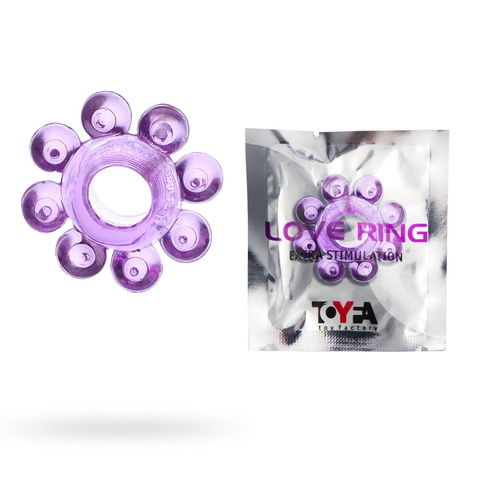 Эрекционное кольцо на пенис TOYFA, TPE, фиолетовый