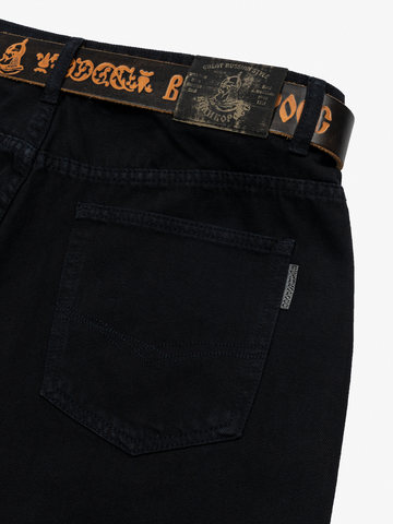 Плотные джинсы чёрного цвета из премиального хлопка