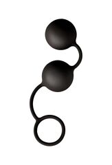 Черные анальные шарики Blaze с шнурком - 
