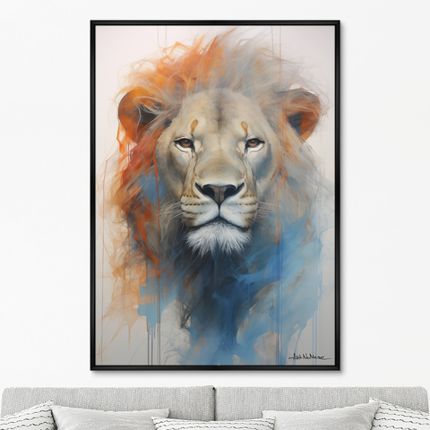 ArtNoMore - Репродукция картины на холсте Enlightened Lion, 2024г.