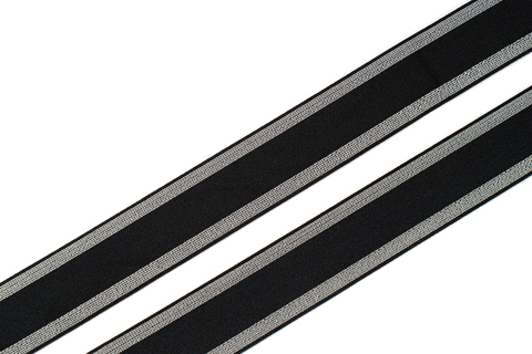 Резинка широкая, черная/полосы 32 мм, Германия