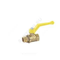 Кран шаровой латунь газ 11Б27фтМ Ду 32 Ру40 ВР/НР полнопроходной рычаг VALFEX VF.272.LR3.114