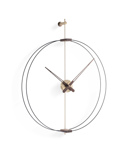 Часы Nomon  BARCELONA MINI (основание - орех и фиберглас/стрелки - орех/центр - латунь). D=66см, H=76см