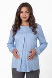 Блузка для беременных 15071 голубой