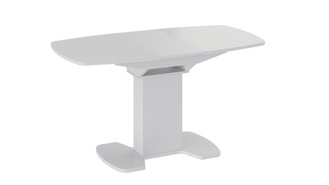 Стол обеденный «Портофино» СМ(ТД)-105.01.11(1) Цвет: Белый глянец/Стекло белое