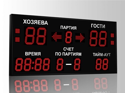 Табло для волейбола Импульс 718-D18x4-D13x9-S4-A2