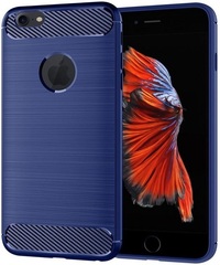 Чехол для iPhone 6 Plus (iPhone 6S Plus) цвет Blue (синий), серия Carbon от Caseport