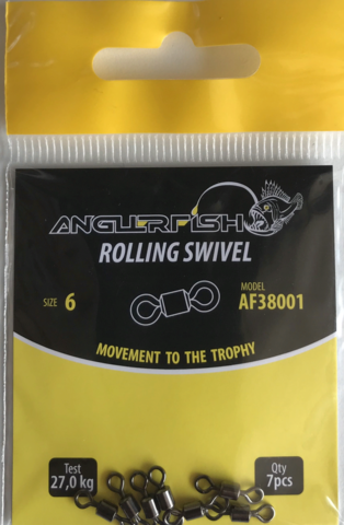 Anglerfish Rolling Swivel #6 Вертлюжок (продажа от 5 шт)