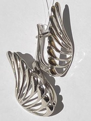 Крылья  (серьги из серебра)