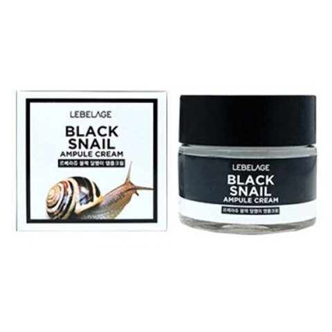 Lebelage Ampule Cream Black Snail - Ампульный крем с муцином чёрной улитки