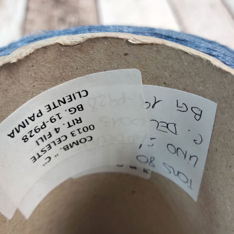 Лен 100%  4*1800 серо-голубой