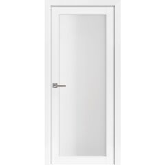 Купить Межкомнатная дверь экошпон 82001 белая остеклённая