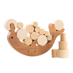 Деревянный балансир Дельфин Леснушки