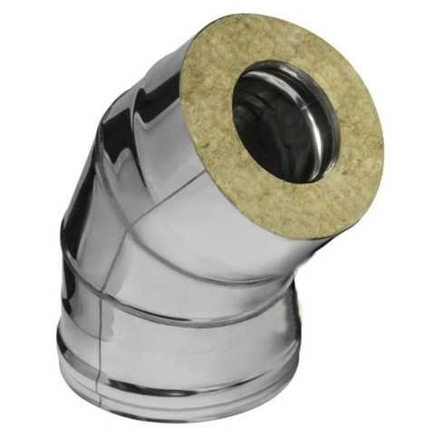 Отвод-сэндвич 135° d115x200мм (430/0,8 мм+нерж) Ferrum в интернет-магазине ЯрТехника