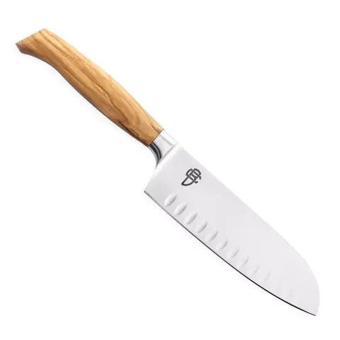Нож поварской Сантоку 16см Berger Cutlery Ergo Line Olive
