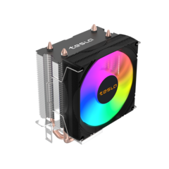 Кулер для CPU TESLA SHADOW 902, 1х92мм, 600-1800rpm, 4-pin, Al+Cu, серебристый-черный-белый/FRGB, 52CFM, 23дБ, 2-PIPE(прямой контакт), TDP 110Вт, INTEL 1700/1200/115x/775/1366, AMD AM5/AM4/AM3(+)/AM2(+)/FM2(+)/FM1/754/940/939 (TSL-902PWM-FRGB)