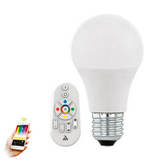 Лампа RGB LED диммируемая с пультом ДУ Умный свет Eglo EGLO CONNECT LM-LED-E27 9W 806Lm 2700-6500K A60 11585 1