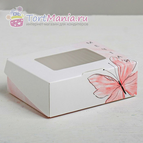 Коробка складная с окном «Мечтай» 10×8×3.5 см