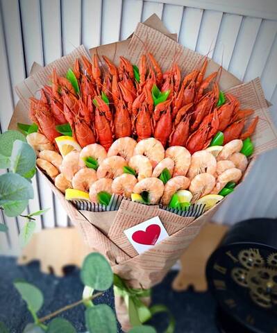Раки + креветки