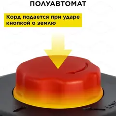 Головка триммерная DDE Wind 21 универсальная полуавтомат быстрая смена корда (крепление под гайку диска) (909-662)