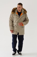 Парка Alpha Industries N-3B Slim Fit Dark Khaki (Светло - зеленая)