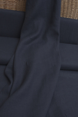 Лен смягченный, цвет темно синий