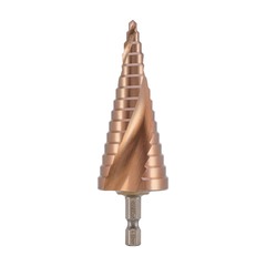 Сверло ступенчатое 4-32мм (Спиральное) HSSE-Co5 14ступ. L103мм хв. 6-гр 1/4