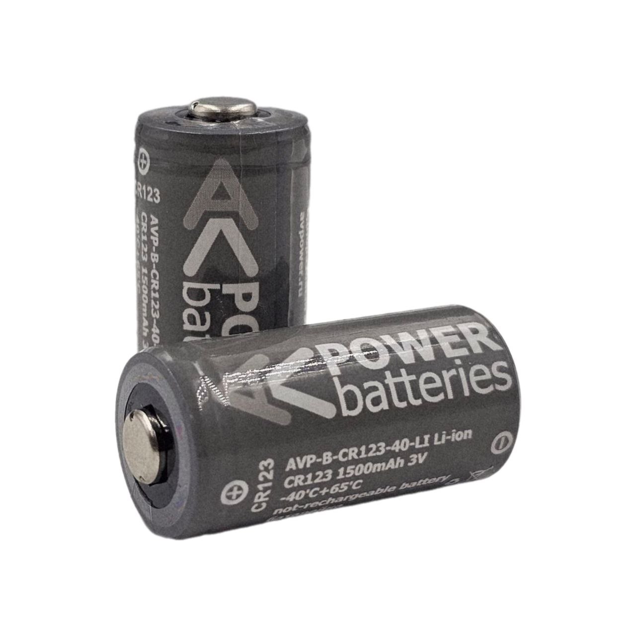 Одноразовый элемент питания (батарейка) CR123 Li-ion 1500mAh 3V -40°C+65°C