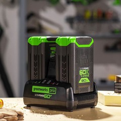 Быстрое зарядное устройство Greenworks 60V 10A G60DC10 на 2 слота