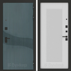 Входная металлическая дверь Бункер BN-13 Веллюто верде / Амстрод Белый софт рельеф