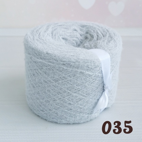 Фетровая пряжа 900м/100г, 035 Светлый серый