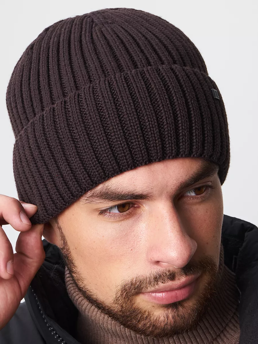 Шапка бини зимняя весенняя с флисом