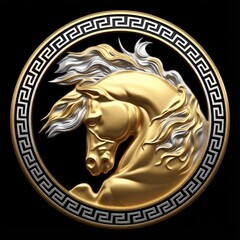 Силиконовый молд № 0327 медальон Голова коня