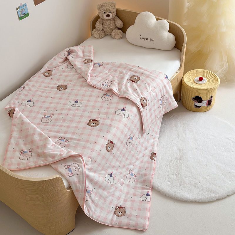 ZEPHYR HOME Одеяло летнее 150х200 Полуторка Розоа белый мишка зайчик