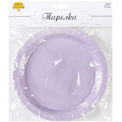 Тарелка Пастель лаванда 17см 6шт