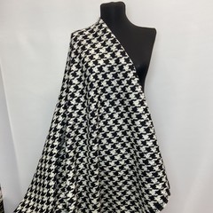 Ткань пальтовая букле черно-белая 