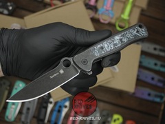 Нож Spyderco Slym - темная рукоять блэквош