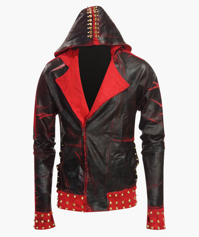 The Saints Sinphony | Худи мужское RED BLACK GOLD WAXED BIKER JACKET перед