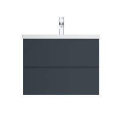 Тумба с раковиной подвесная, 75 см, 2 ящика, графит матовый AM.PM Gem - M90FHX07522GM