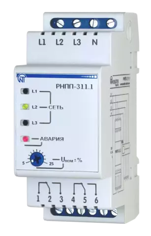 Реле напряжения, перекоса и последовательности фаз РНПП-311.1