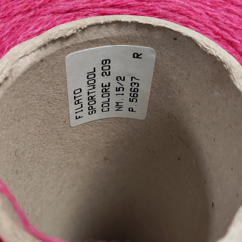 Шерсть 100% SPORTWOOL 15/2 цикламен