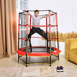 Батут детский DFC TRAMPOLINE-RED 55" с сеткой фото №14