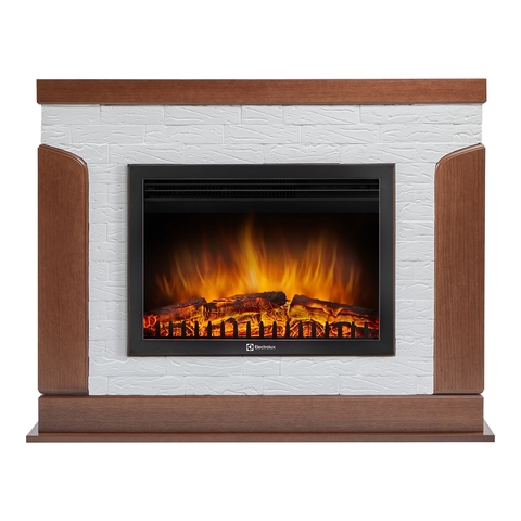 Портал Firelight Prestigio 25 камень белый шпон дуб