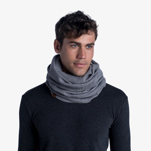 Картинка шарф-труба Buff Neckwarmer Knitted Collar Francis Melange Grey - 3