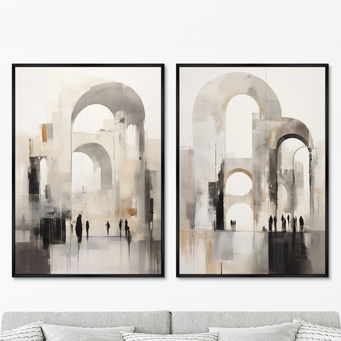 ArtNoMore - Набор из 2-х репродукций картин на холсте Graceful arches, 2024г.